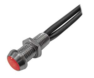 Spia Segnalazione da Pannello 12V LED Rosso Diam. 8mm